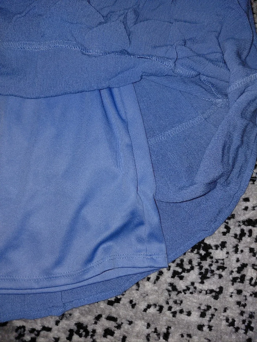 Altar'd State Dress M NWOT Blue Smocked Boho Mini Tiered Long Sleeve CC - Picture 8 of 13